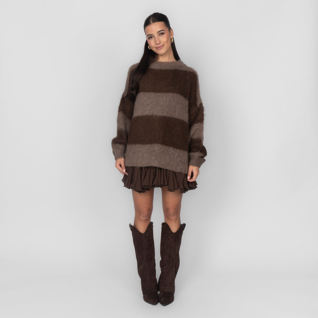 Ultra Soft Striped Long Sweater
