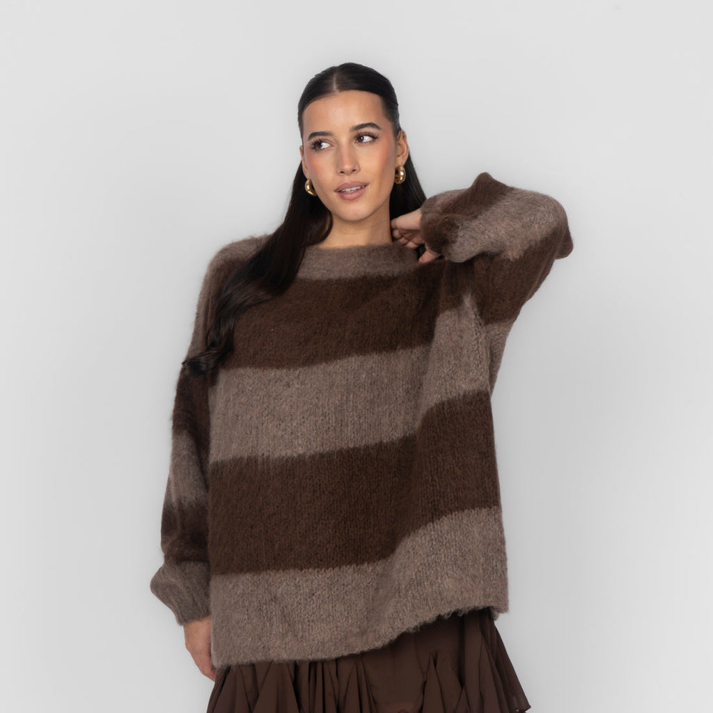 Ultra Soft Striped Long Sweater