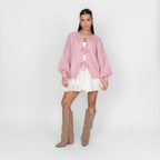 Oversized Cardigan mit Schleifen
