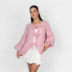 Oversized Cardigan mit Schleifen