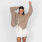 Oversized Cardigan mit Schleifen
