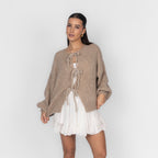 Oversized Cardigan mit Schleifen