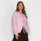 Oversized Cardigan mit Schleifen