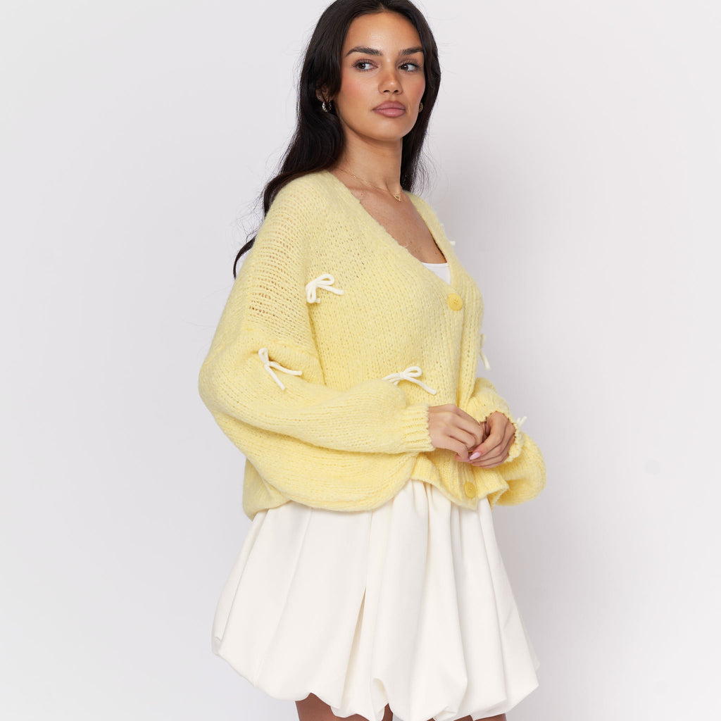 Oversize Mini Schleifen Cardigan