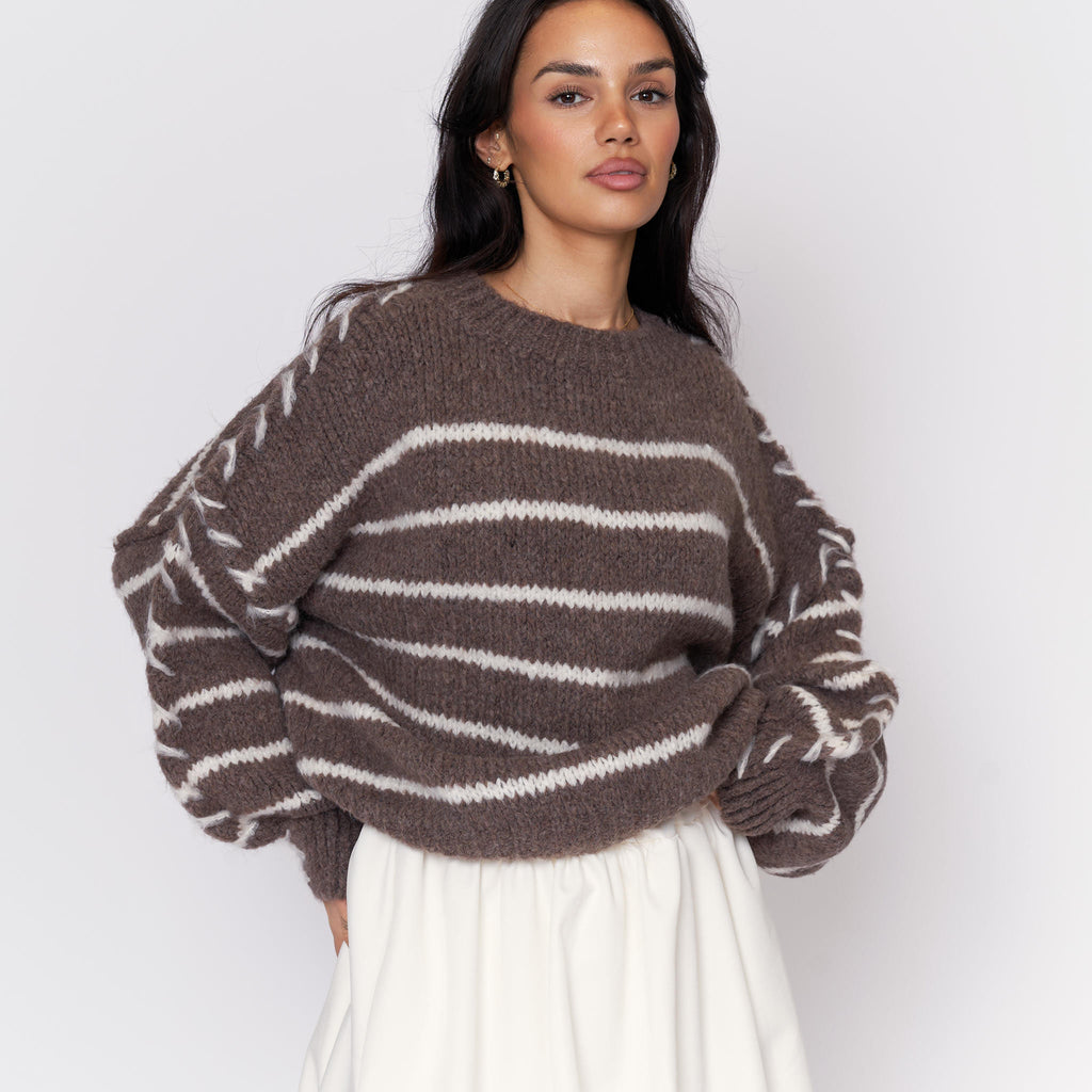 Oversize Cozy Stripes Pullover