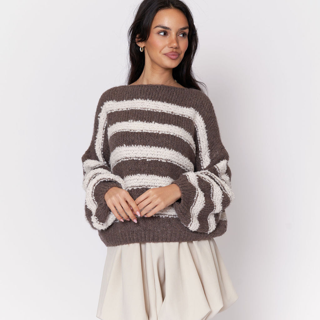 Fluffy Stripe Knit