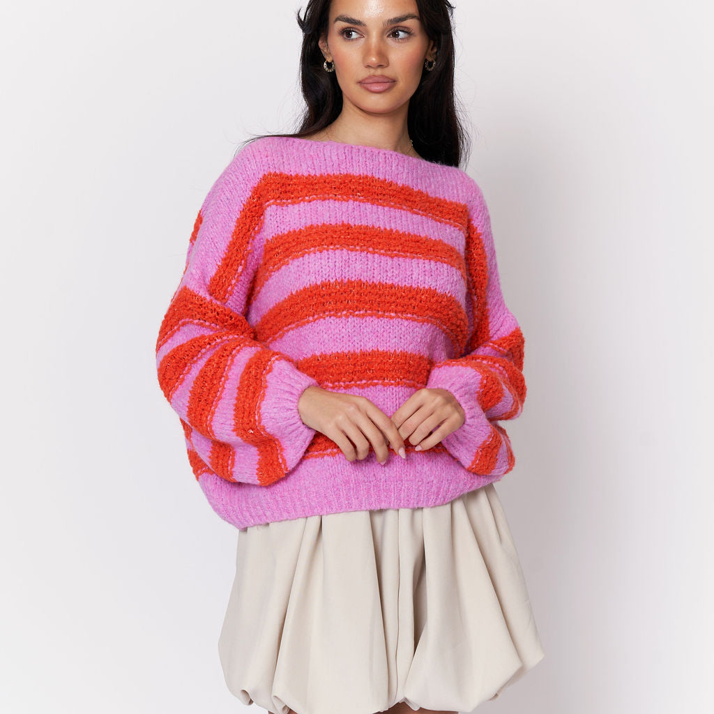 Fluffy Stripe Knit