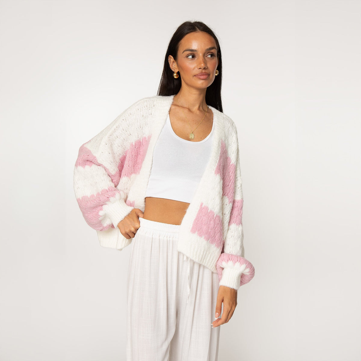 Bold Stripes Oversized Cardigan