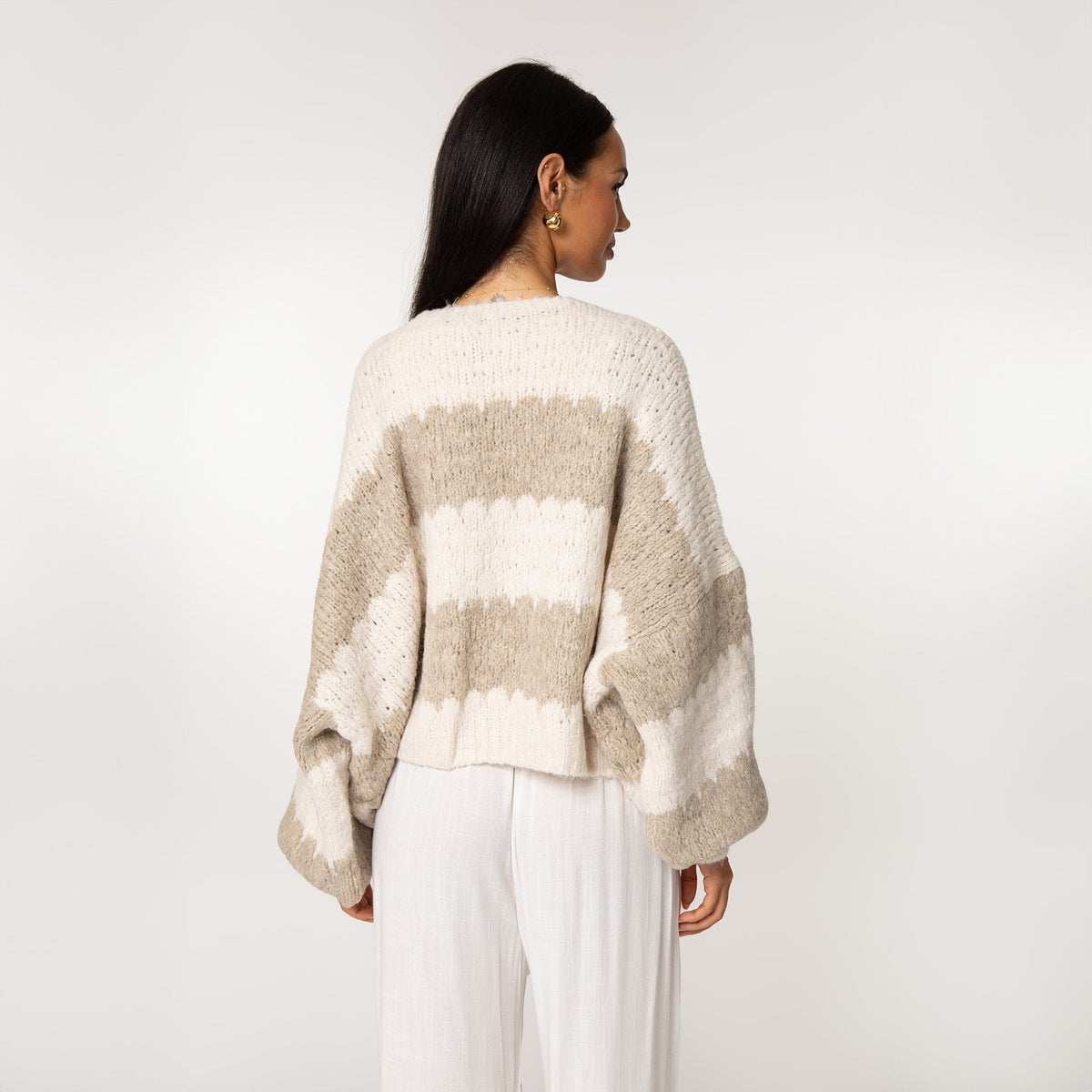Bold Stripes Oversized Cardigan