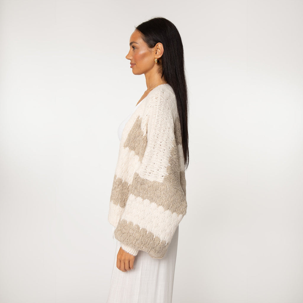 Bold Stripes Oversized Cardigan