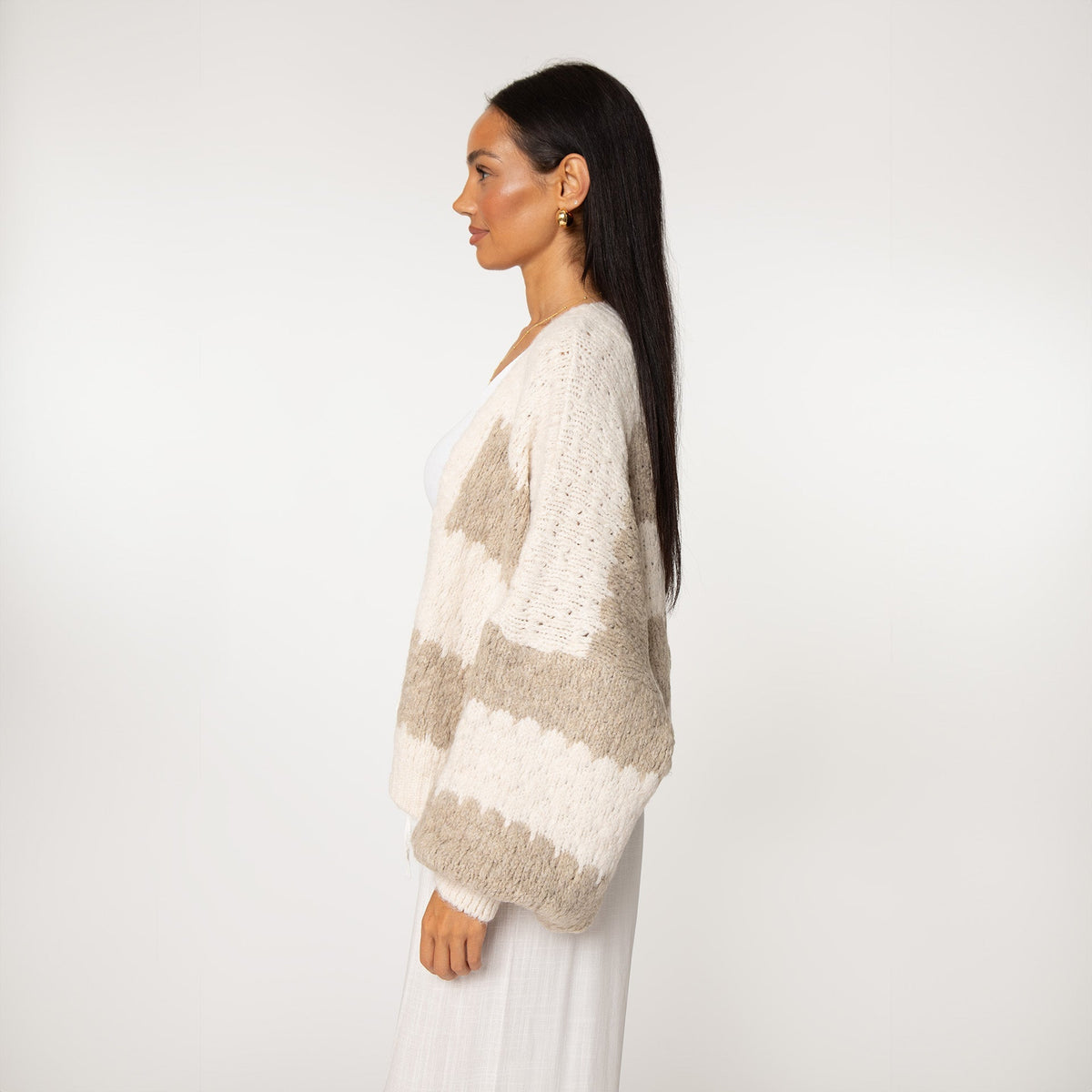 Bold Stripes Oversized Cardigan