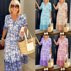 🔥LETZTER TAG SALE⚡50K+ VERKAUFT!💥👗Neuartiges Boho-Kleid mit V-Ausschnitt ✨