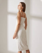 Camisole-Kleid mit Wasserwellen-Struktur