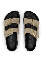 modische Pantolette Veloursleder
