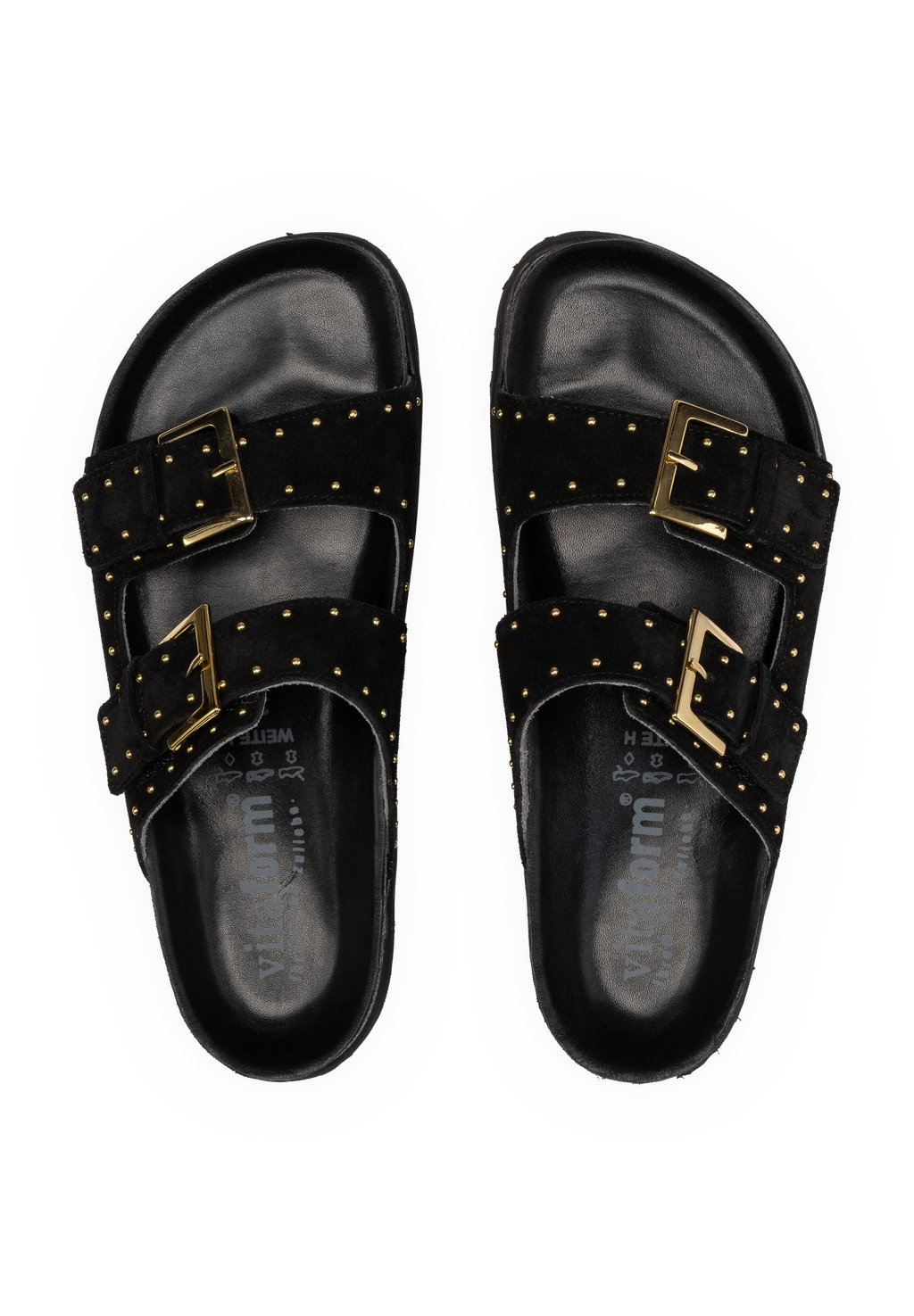 modische Pantolette Veloursleder