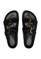 modische Pantolette Veloursleder