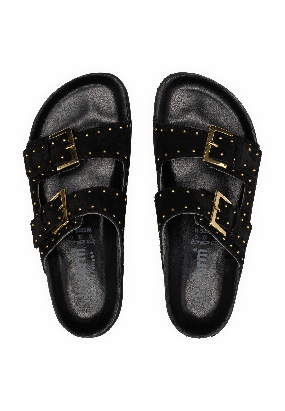 modische Pantolette Veloursleder
