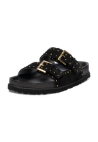 modische Pantolette Veloursleder