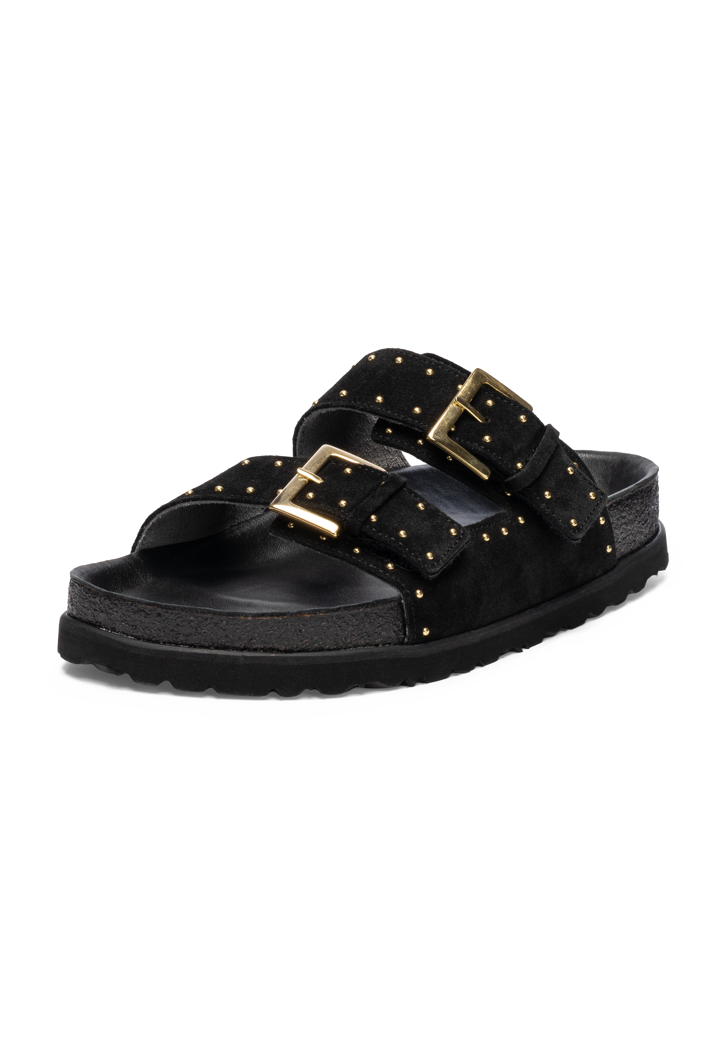 modische Pantolette Veloursleder