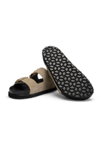 modische Pantolette Veloursleder