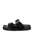 modische Pantolette Veloursleder