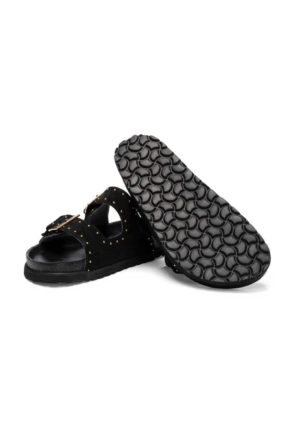 modische Pantolette Veloursleder