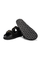 modische Pantolette Veloursleder