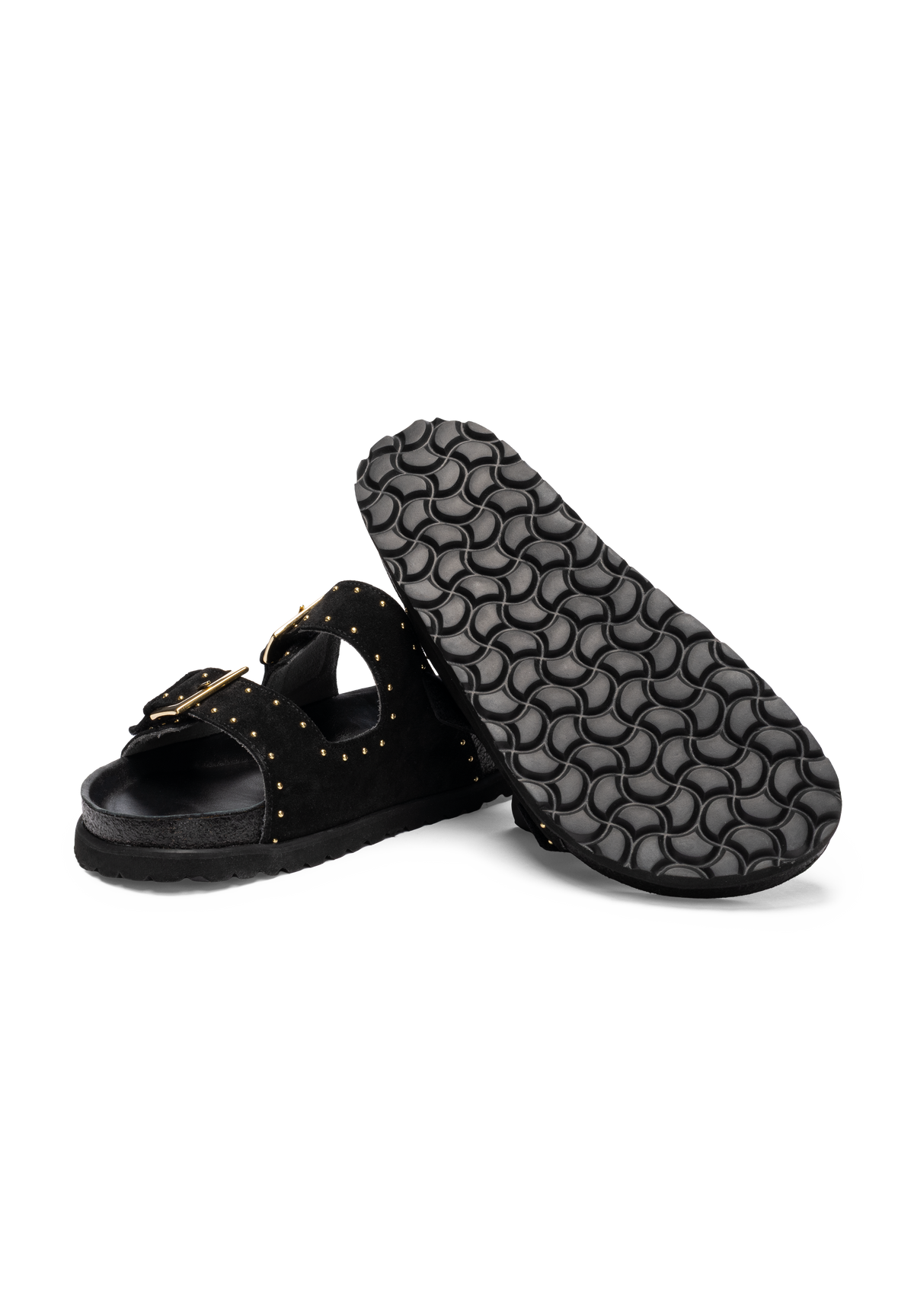 modische Pantolette Veloursleder