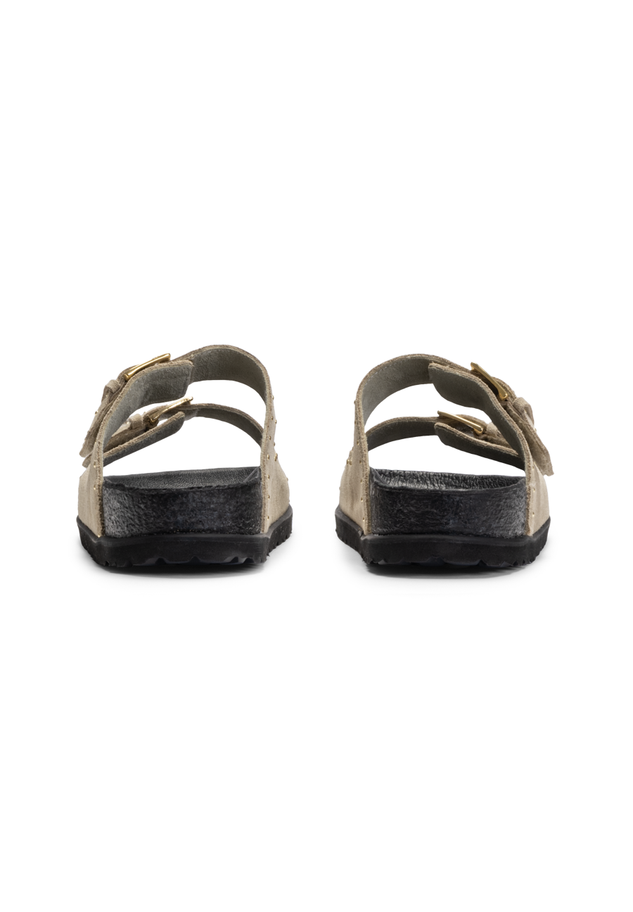modische Pantolette Veloursleder