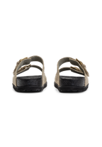 modische Pantolette Veloursleder