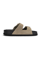 modische Pantolette Veloursleder