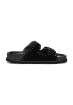 modische Pantolette Veloursleder