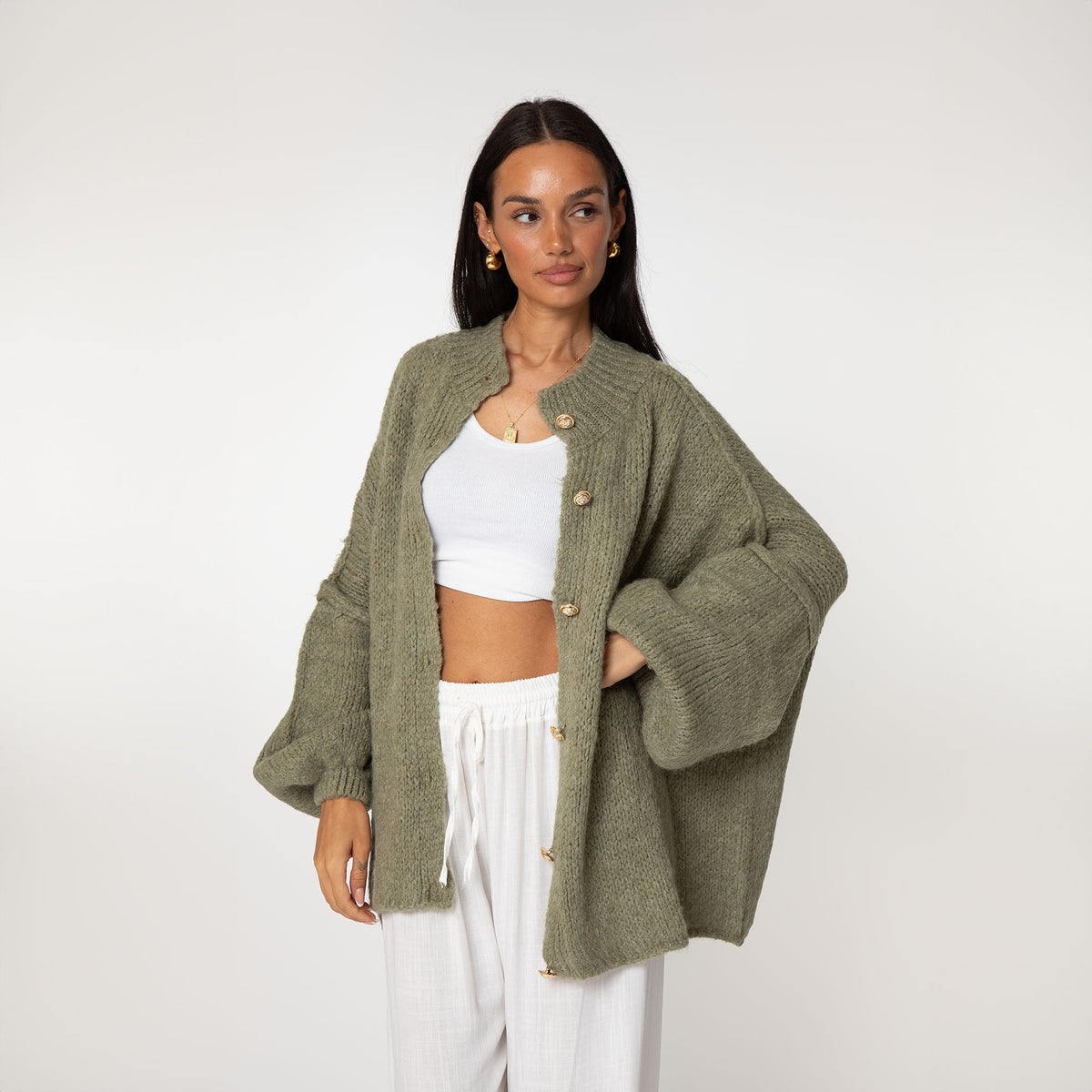 Limited Bundle Oversized Cardigan "CozyGlam" & Rock "Summer"