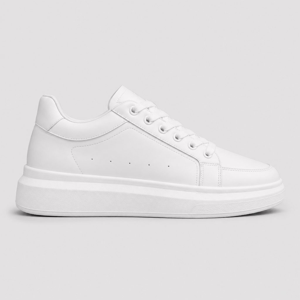 Weiße Sneaker – unsichtbare Größenerhöhung-Wächst bis zu 10 cm